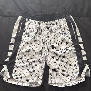 Nike Kids Pixelated Black and White Athletic Shorts